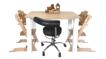 Robuuste tafel met 1 ronde zijde L100 x B80 cm Tangara groothandel kinderopvang en kinderdagverblijfinrichtng 2